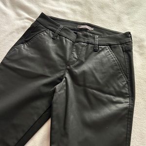 Anthro | Level 99 Black Denim Front Coated Stretch Jeans, Size 28